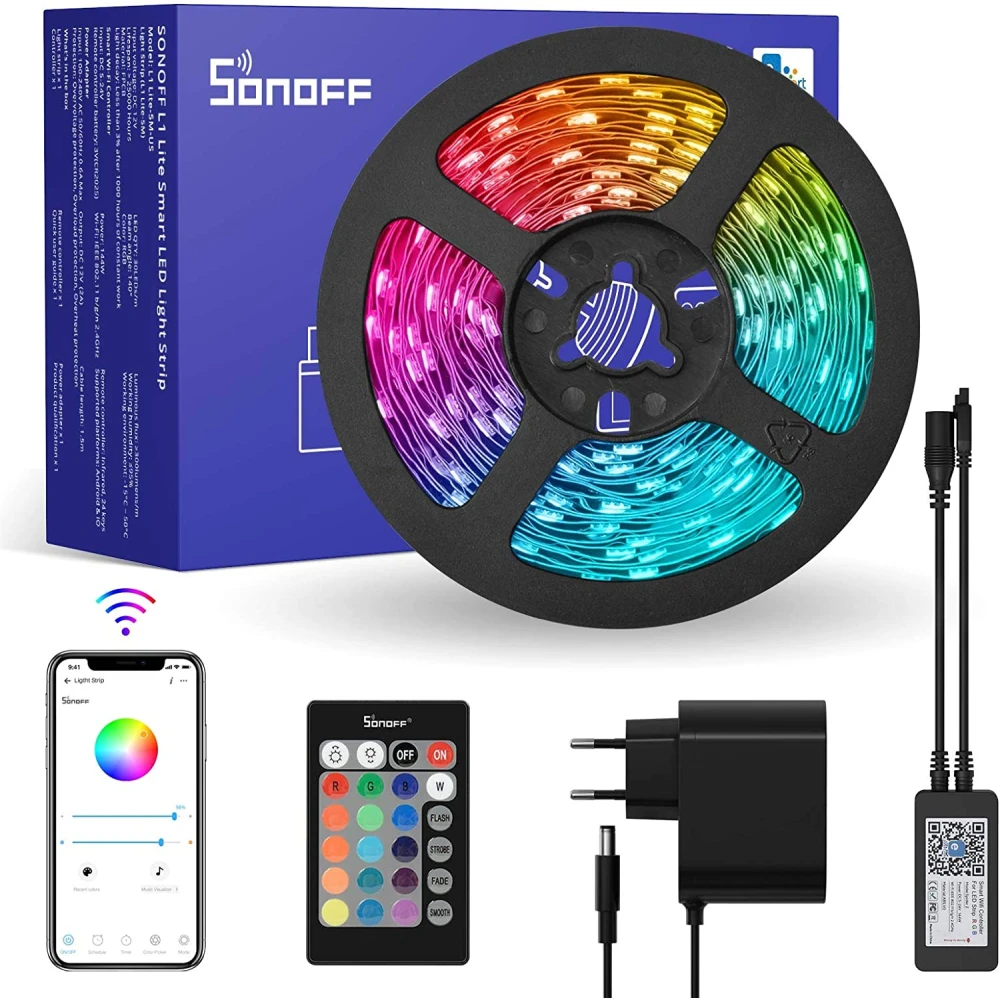 SONOFF L2 Lite WiFi nutikas LED-riba 5 meetrit puldi ja äpiga