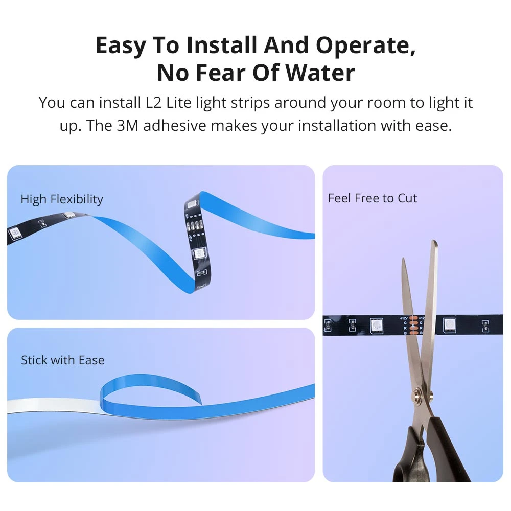 SONOFF L2 Lite WiFi nutikas LED-riba 5 meetrit puldi ja äpiga