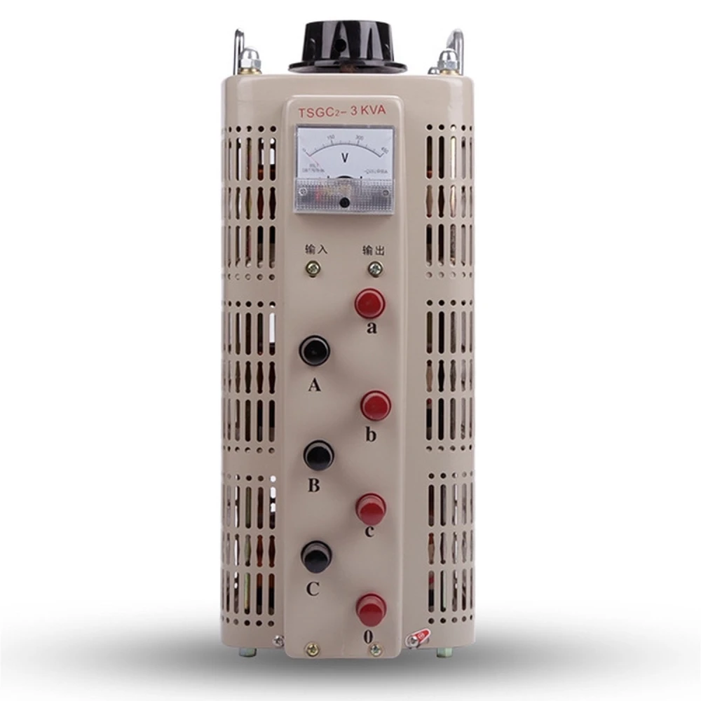 Kolmefaasiline variac 3KVA 12A 0-430V - muudetava väljundiga AC-trafo