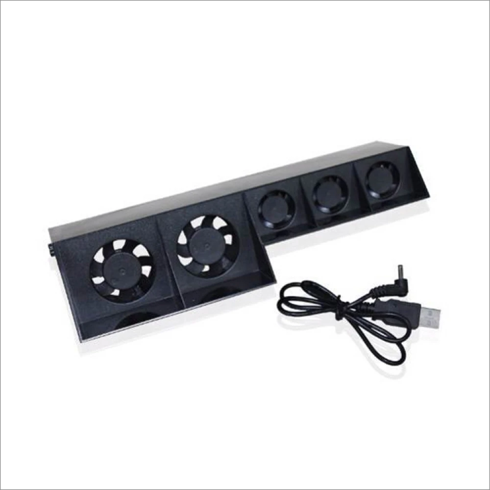 Ventilador refrigeración PS4 externo Turbo Cooler instalado en consola Playstation 4