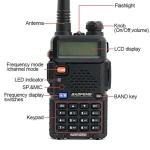 Baofeng UV-5R 8W raadiosaatja kõrvaklapiga ja VHF/UHF dual band