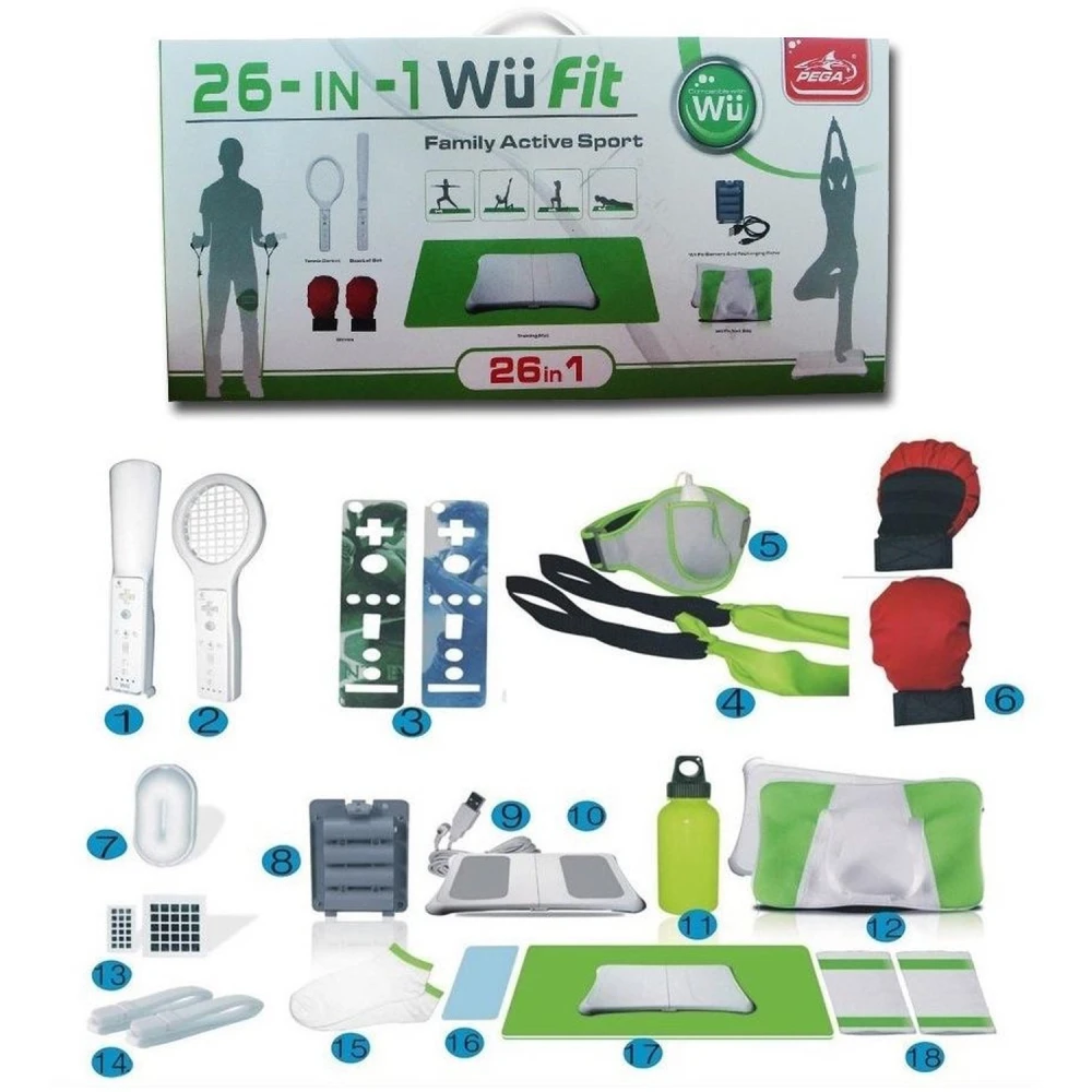Wii Fit 26-in-1 Family Active Sports Pack - täielik Wii Fit tarvikute komplekt