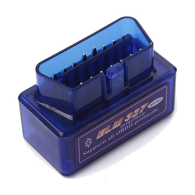 Sinise läbipaistva korpusega Mini ELM327 Bluetooth v2.1