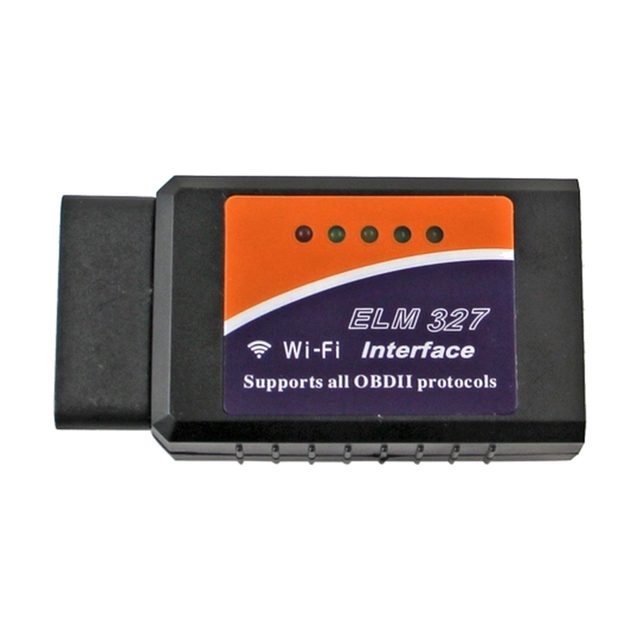 Must ELM327 Wi-Fi adapter oranži sildiga